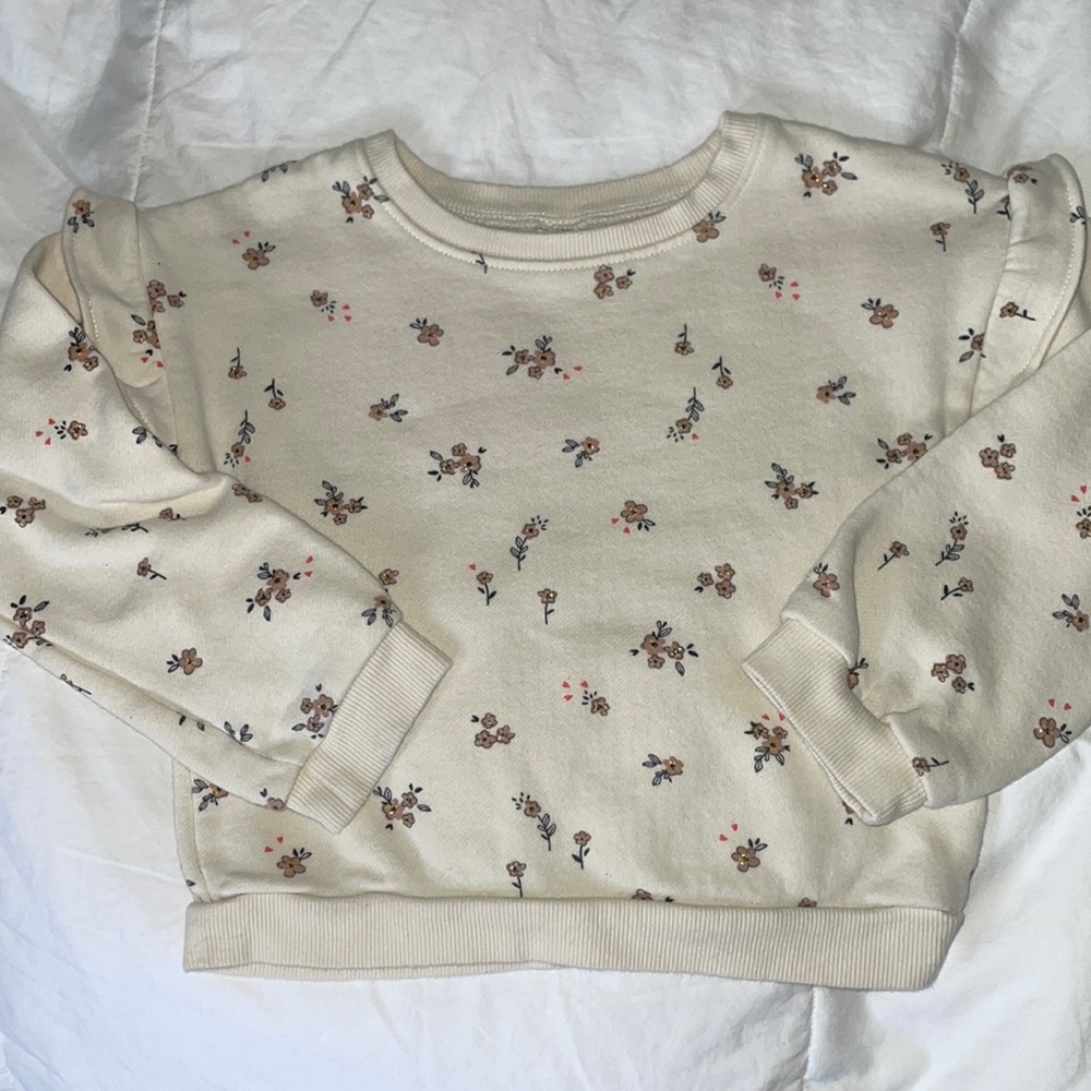 EUC Carters Ruffle Flower Sweatshirt
